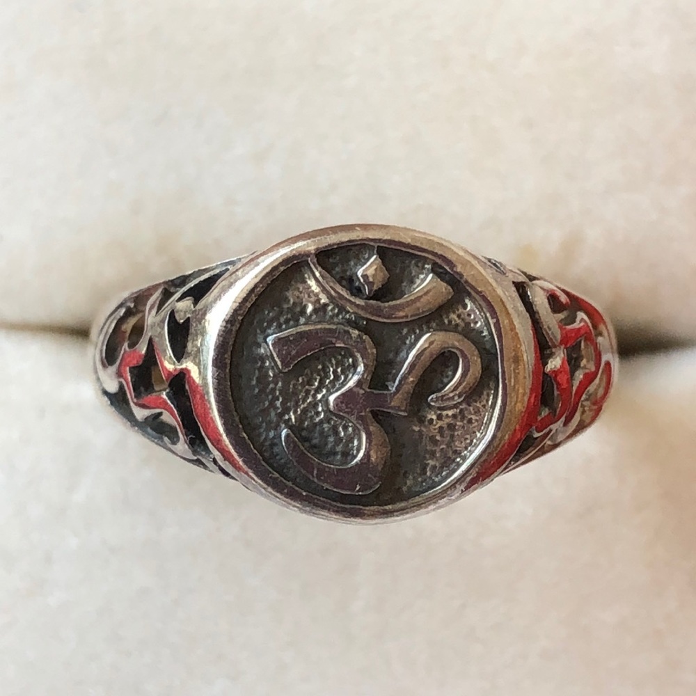 Solid Sterling Silver Middle Eastern Ring S 10 - image 2